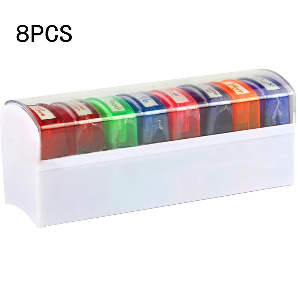 School Stamps Teacher Set, Self-Inking (8pcs) by HitMyNeed