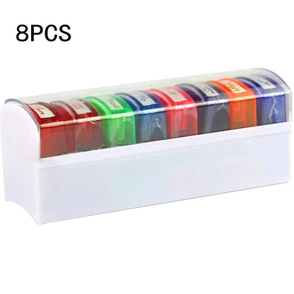 School Stamps Teacher Set, Self-Inking (8pcs) by HitMyNeed