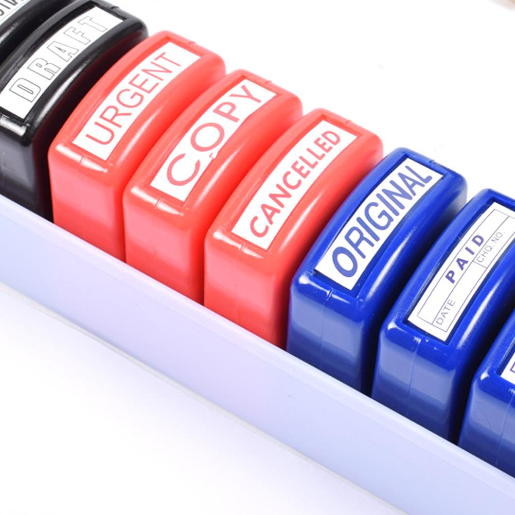 School Stamps Teacher Set, Self-Inking (8pcs) by HitMyNeed