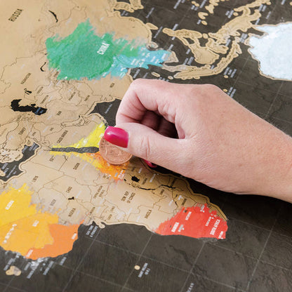 Scratch Off World Map Travel Poster 42 x 30 cm by HitMyNeed
