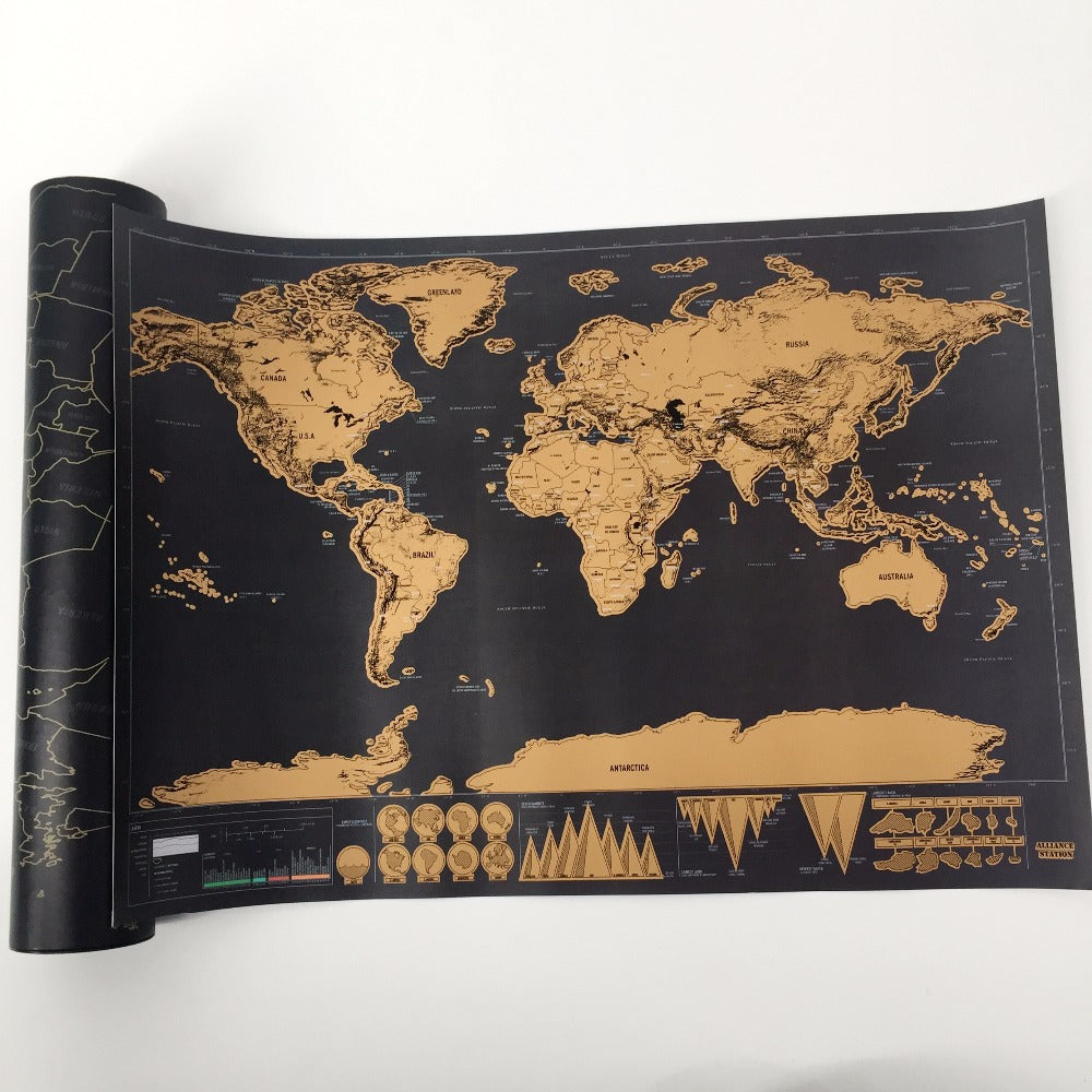 Scratch Off World Map Travel Tracker Poster by HitMyNeed