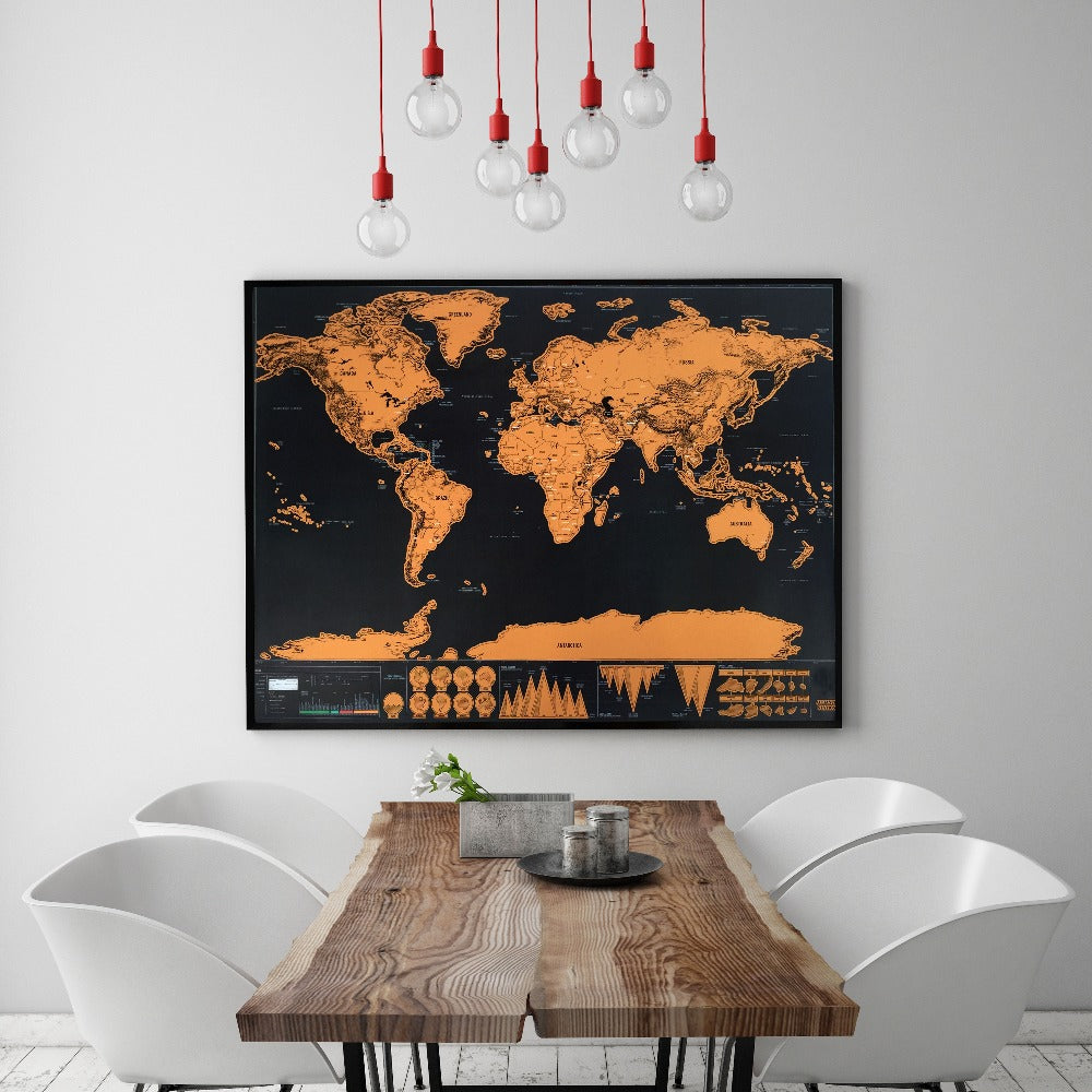 Scratch Off World Map Travel Tracker Poster by HitMyNeed
