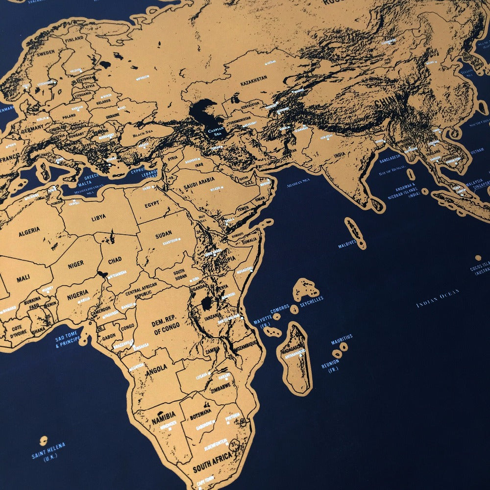 Scratch Off World Map Travel Tracker Poster by HitMyNeed