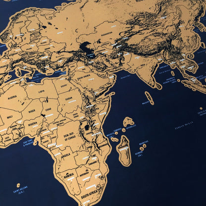 Scratch Off World Map Travel Tracker Poster by HitMyNeed