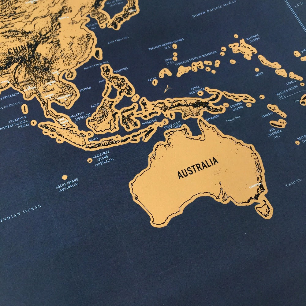 Scratch Off World Map Travel Tracker Poster by HitMyNeed