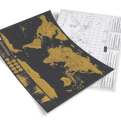 Scratch World Map Globe Poster 42 x 30 cm by HitMyNeed