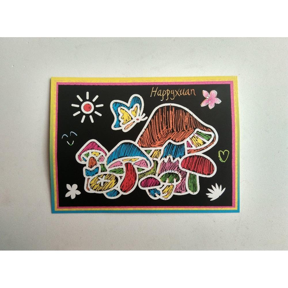 Scratchboard Art Paper Cards for Kids (20 Pack) by HitMyNeed