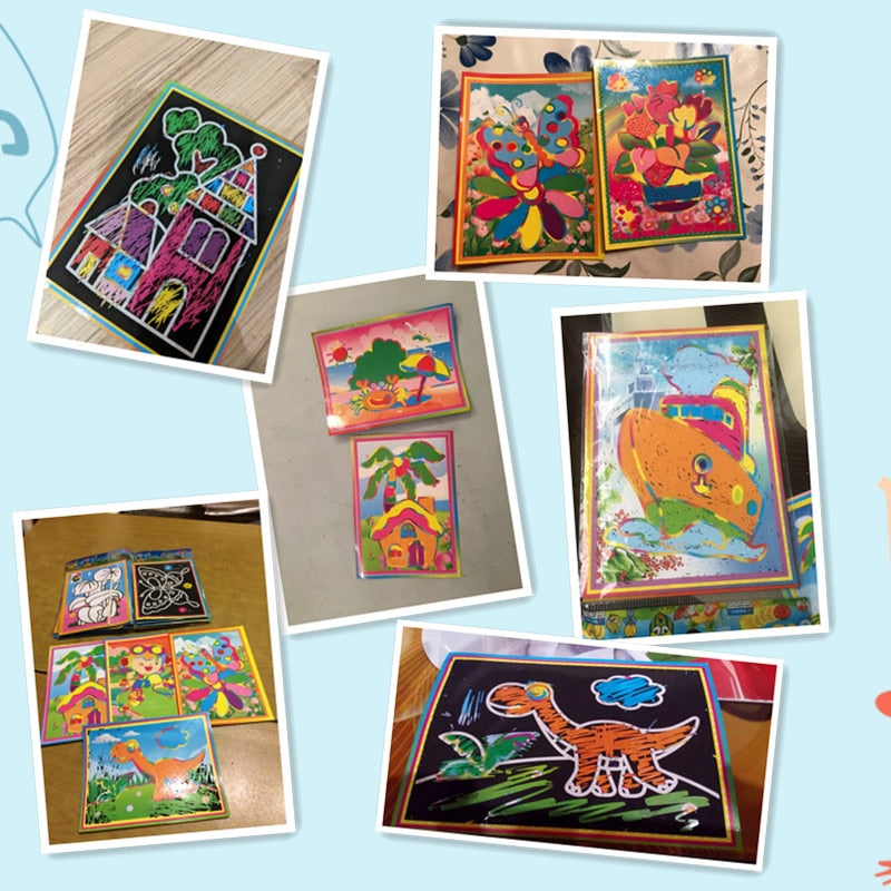 Scratchboard Art Paper Cards for Kids (20 Pack) by HitMyNeed