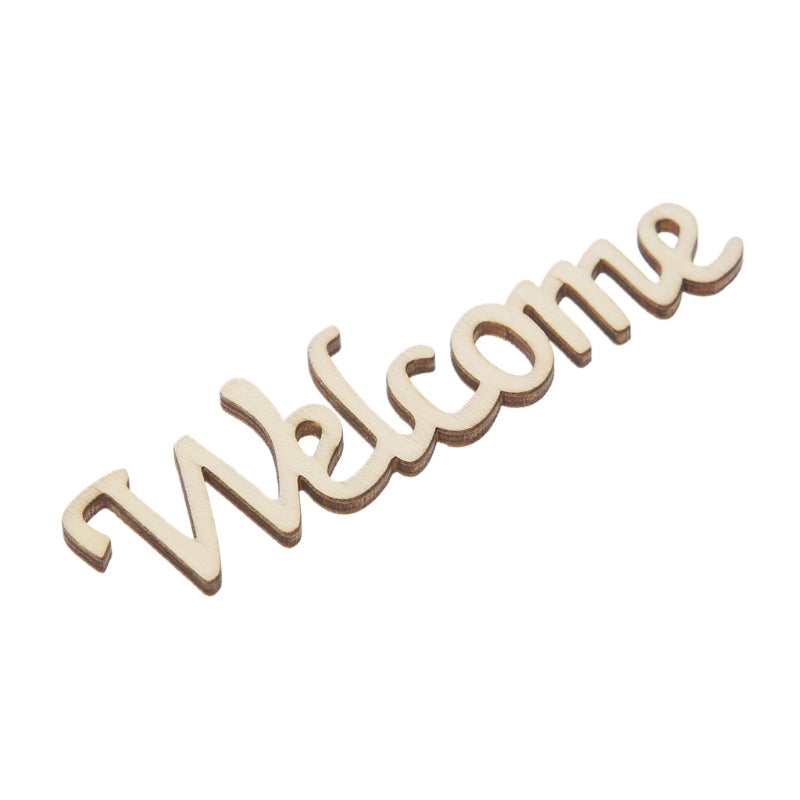 Script Font Wooden Welcome Sign for Home & Crafts by HitMyNeed