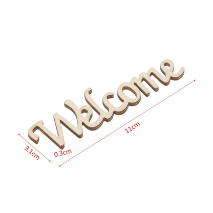 Script Font Wooden Welcome Sign for Home & Crafts by HitMyNeed