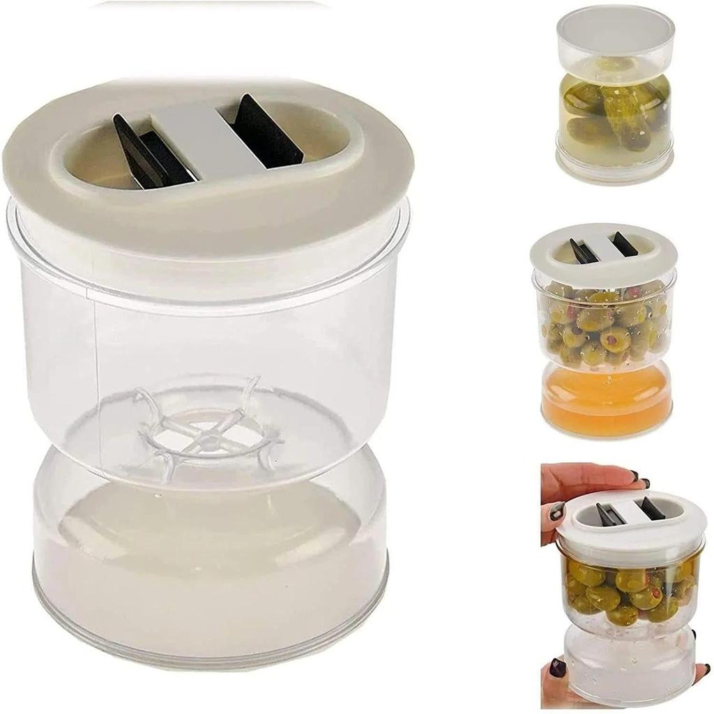 Sealed Pickle Jar with Wet-Dry Separation, 200ml by HitMyNeed