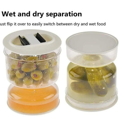 Sealed Pickle Jar with Wet-Dry Separation, 200ml by HitMyNeed