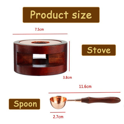 Sealing Wax Melter Furnace with Wooden Handle Spoon by HitMyNeed