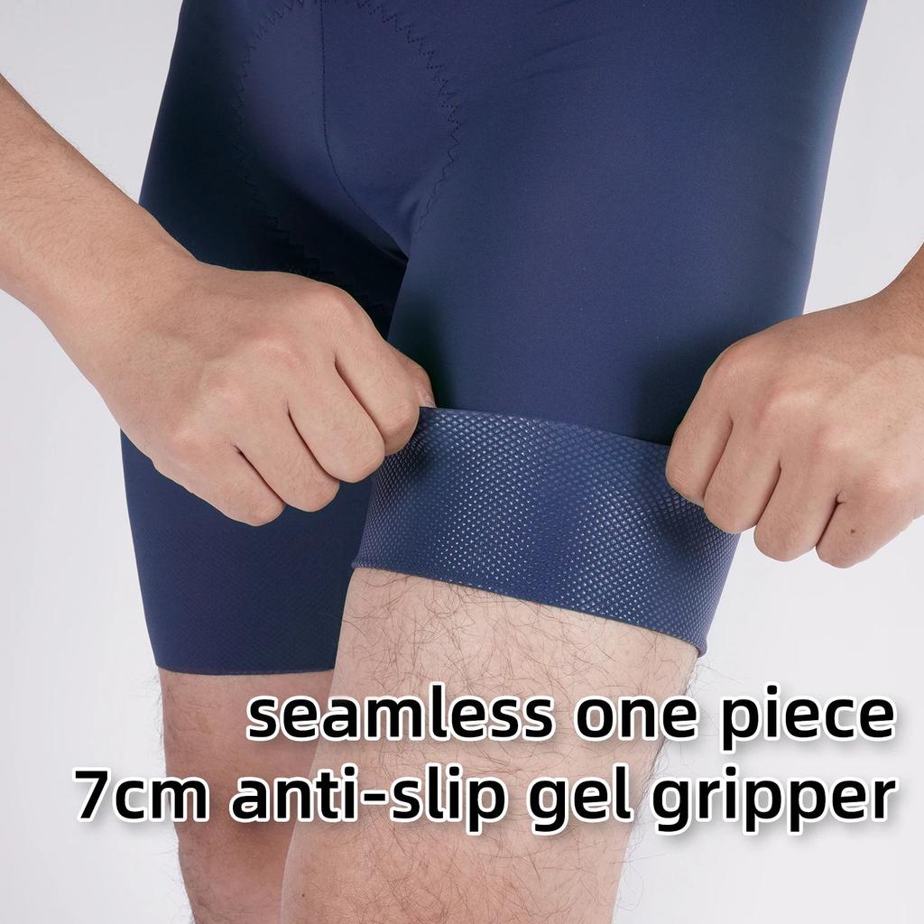 Seamless Men's Cycling Bib Shorts with Ergonomic Pad by HitMyNeed