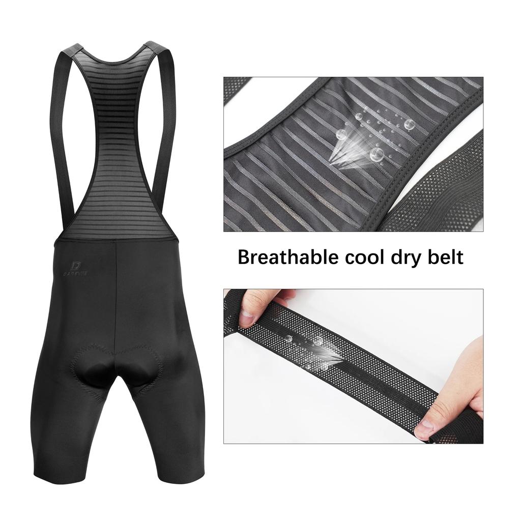 Seamless Men's Cycling Bib Shorts with Ergonomic Pad by HitMyNeed