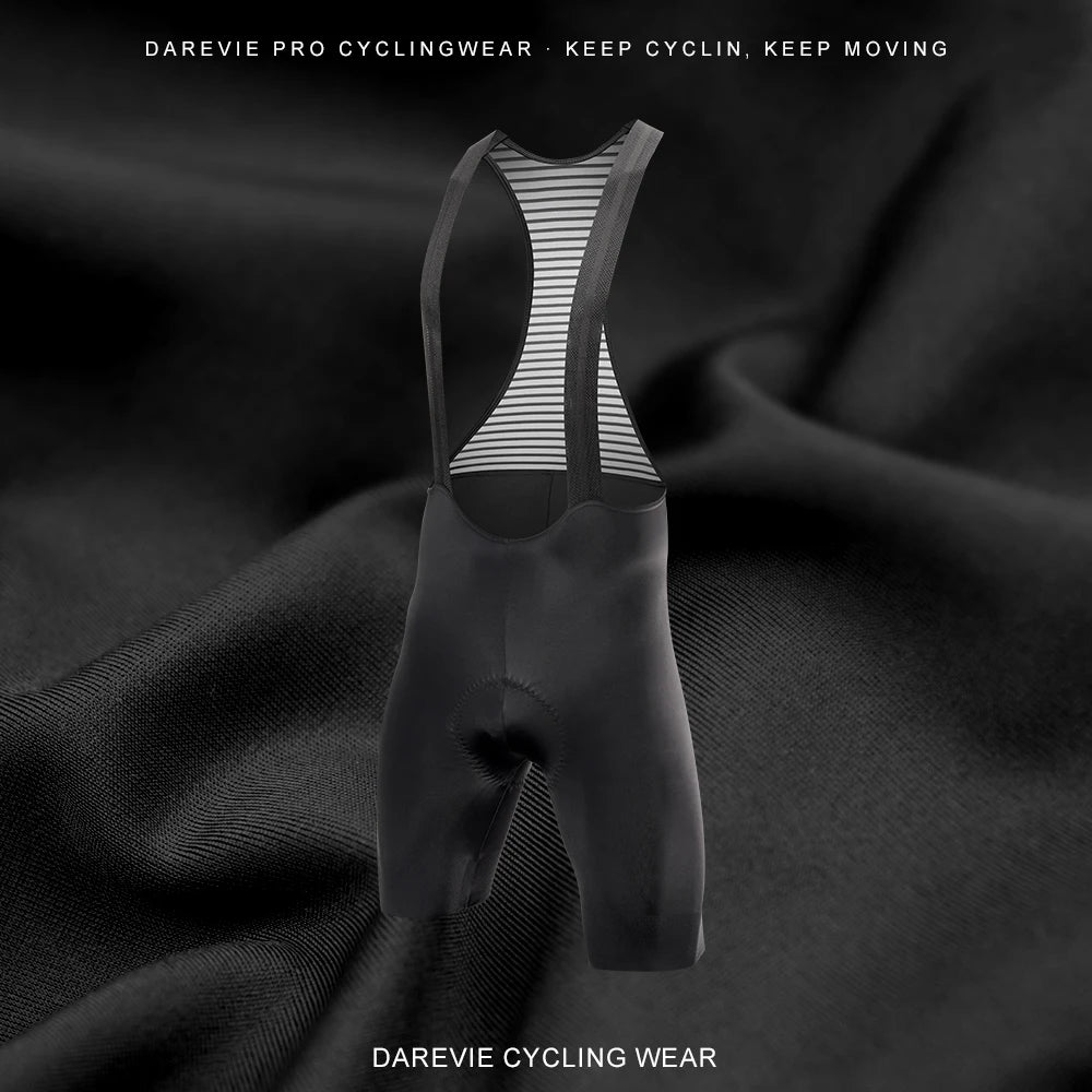 Seamless Men's Cycling Bib Shorts with Ergonomic Pad black s by HitMyNeed