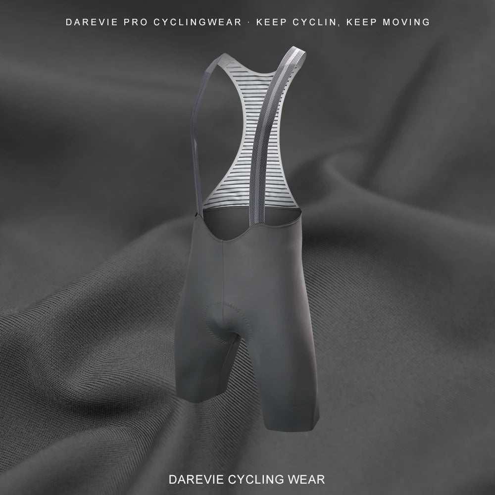 Seamless Men's Cycling Bib Shorts with Ergonomic Pad grey m by HitMyNeed