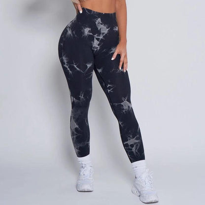 Seamless Tie Dye High Waist Workout Leggings 13 l by HitMyNeed