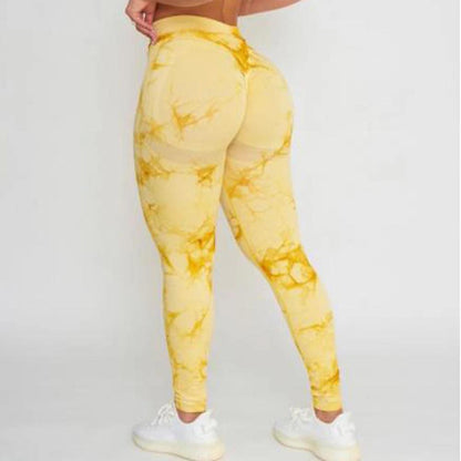 Seamless Tie Dye High Waist Workout Leggings 18 l by HitMyNeed