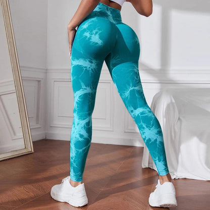 Seamless Tie Dye High Waist Workout Leggings 26 xs by HitMyNeed