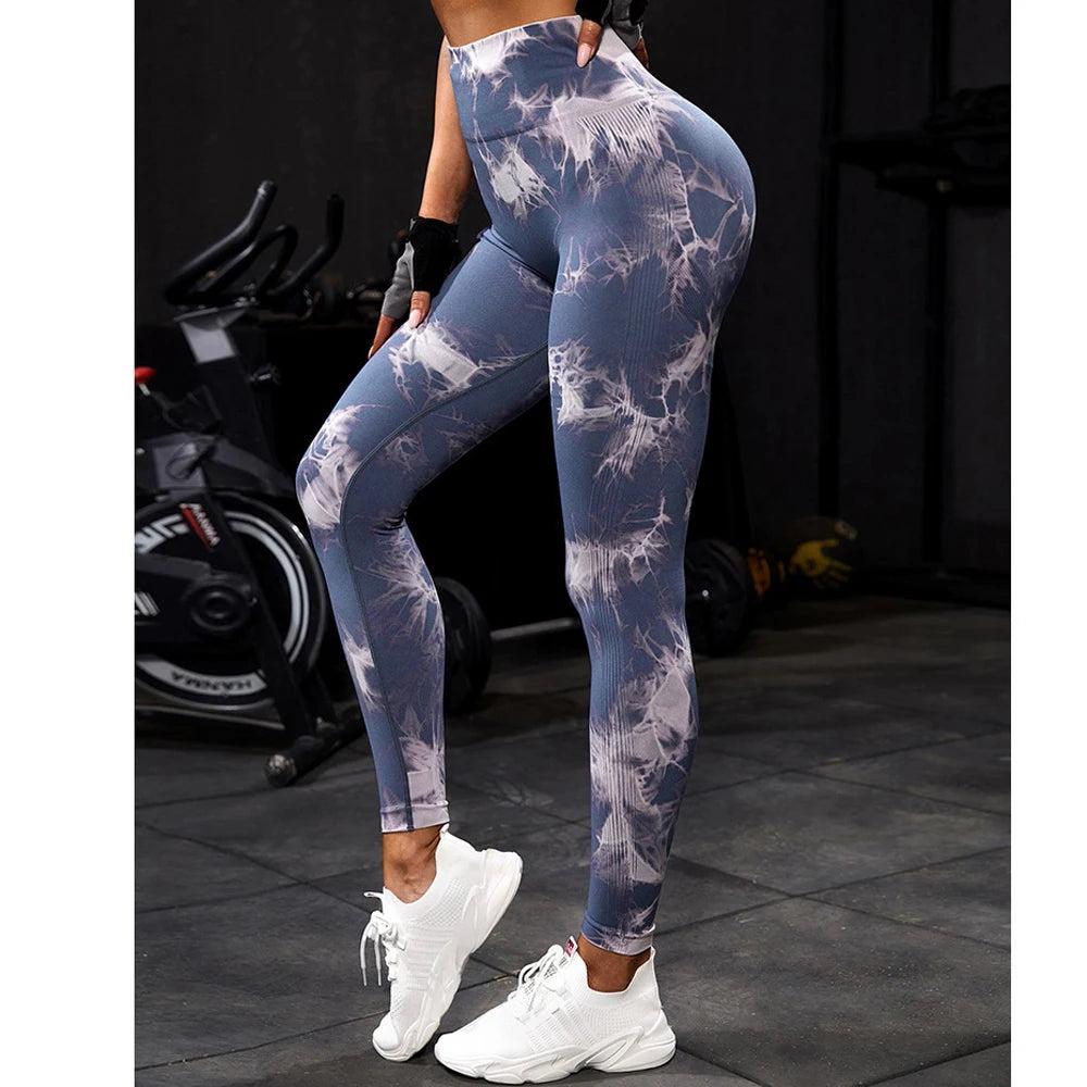 Seamless Tie Dye High Waist Workout Leggings 30 xs by HitMyNeed