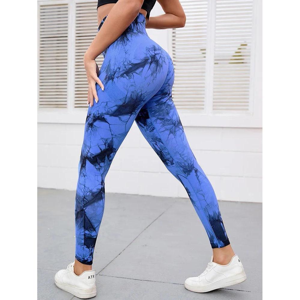 Seamless Tie Dye High Waist Workout Leggings 37 s by HitMyNeed