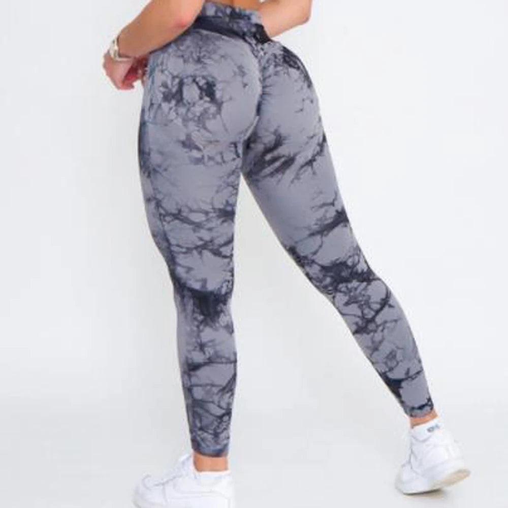Seamless Tie Dye High Waist Workout Leggings 4 m by HitMyNeed