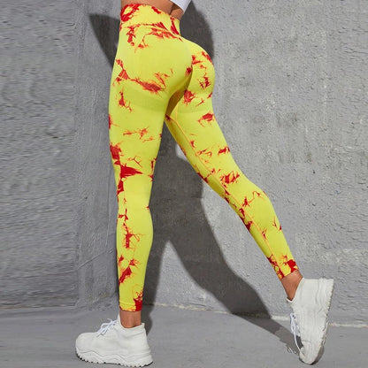 Seamless Tie Dye High Waist Workout Leggings 42 xs by HitMyNeed