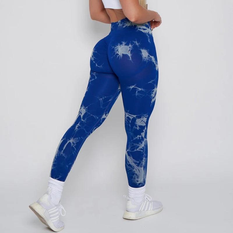 Seamless Tie Dye High Waist Workout Leggings by HitMyNeed
