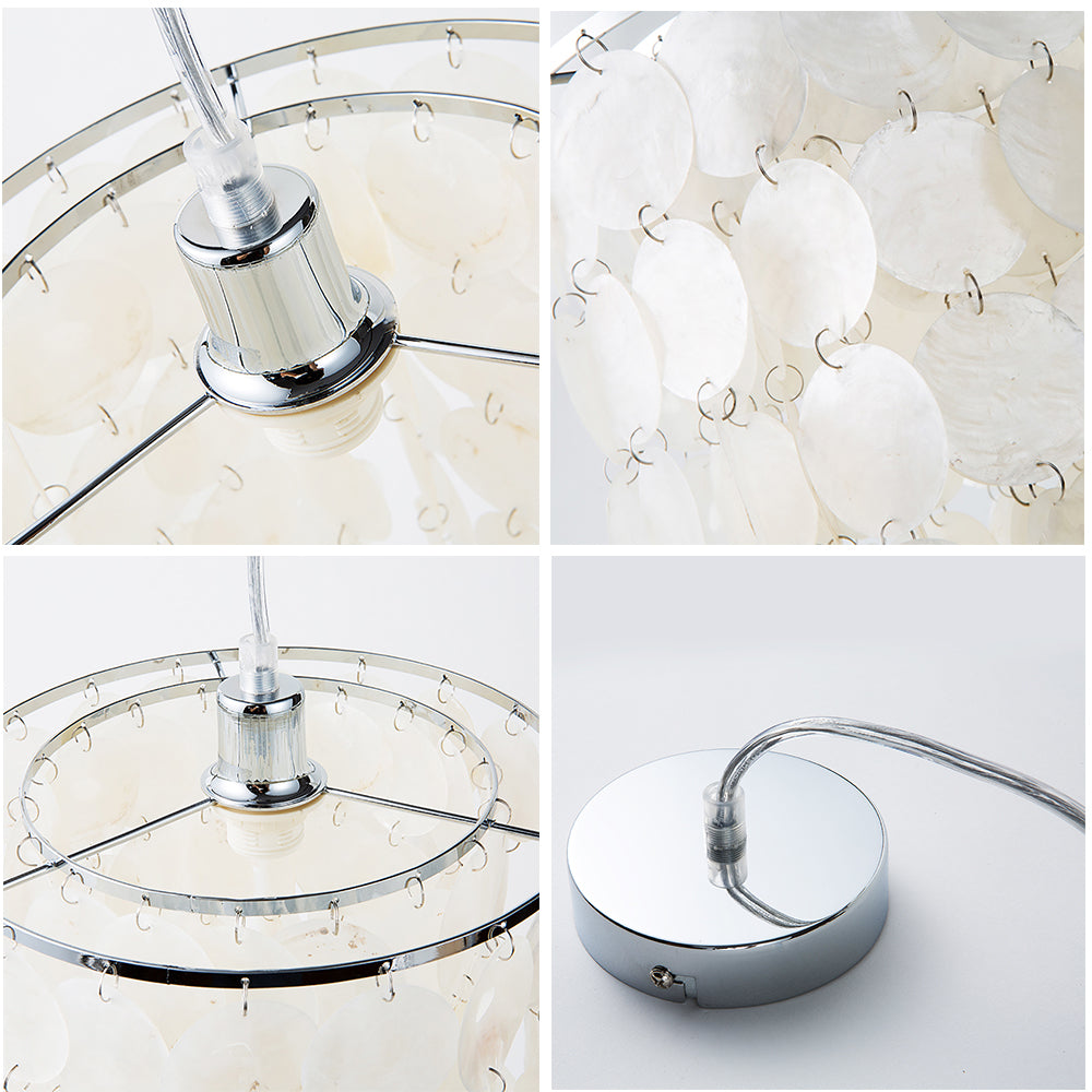 Seashell Pendant Lamp with Natural Shell Shade by HitMyNeed