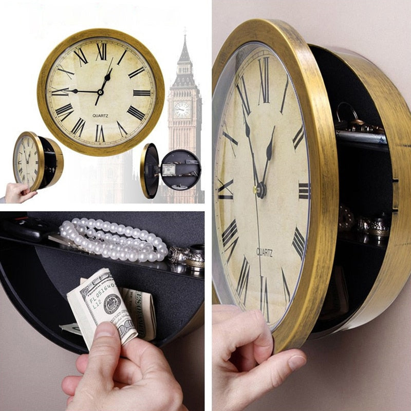 Secret Wall Clock Safe with Hidden Storage by HitMyNeed