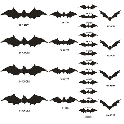 Self Adhesive 3D Halloween Bat Wall Decorations 24-pieces by HitMyNeed