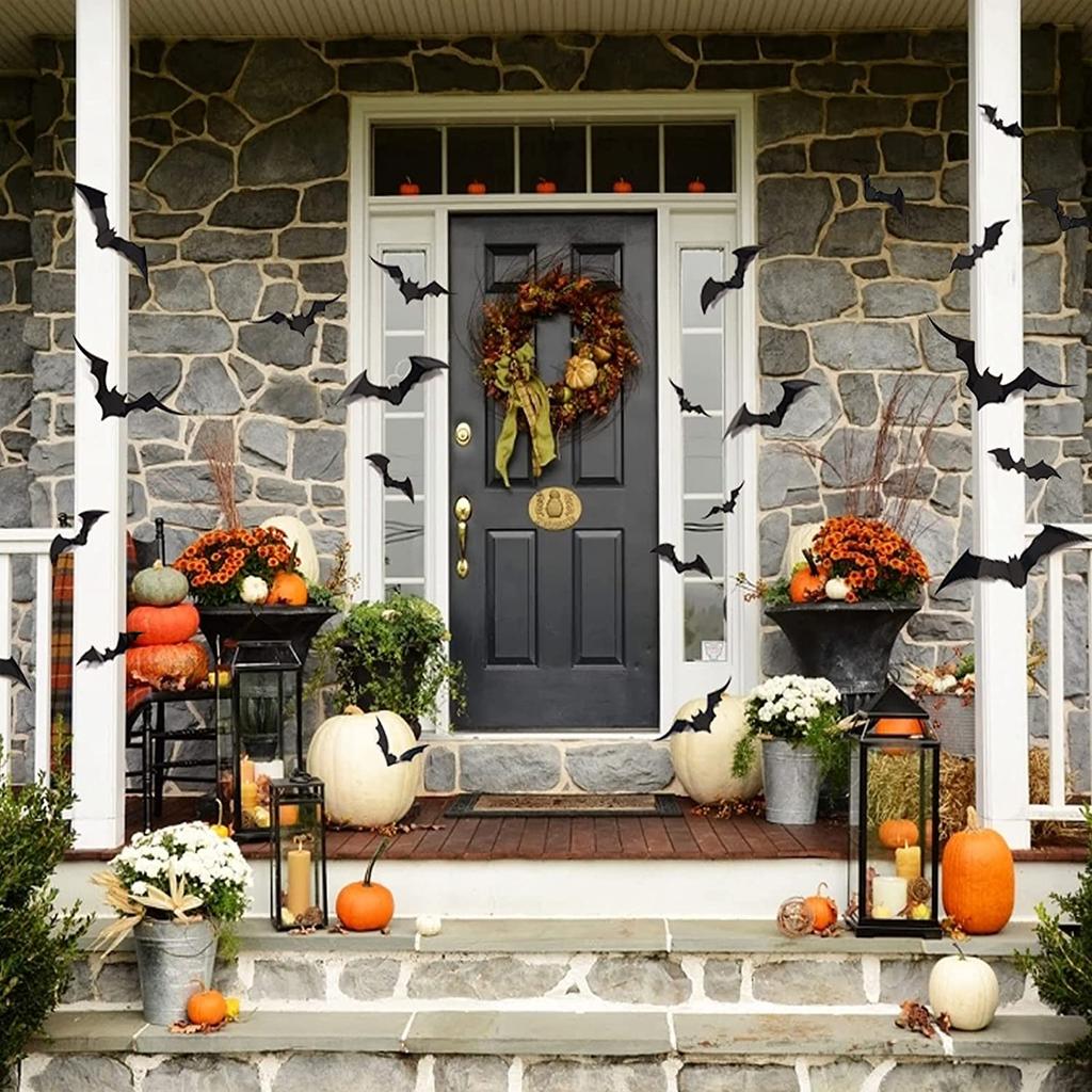Self Adhesive 3D Halloween Bat Wall Decorations by HitMyNeed