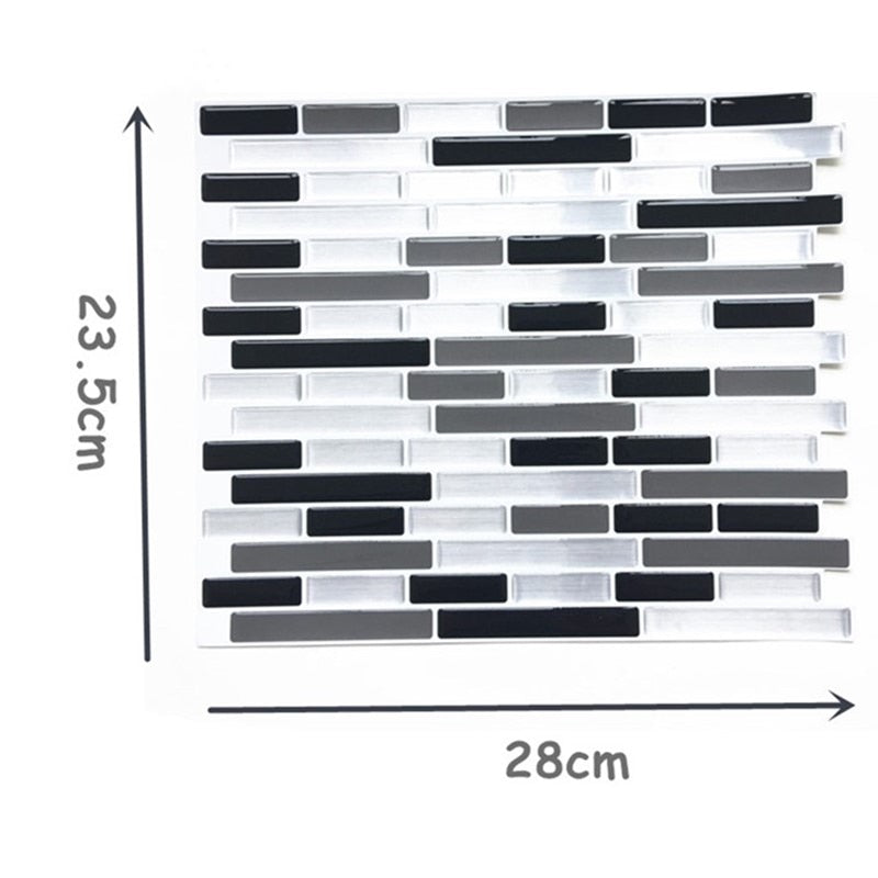 Self-Adhesive 3D Wall Tile Sticker 23.5 x 28 cm by HitMyNeed
