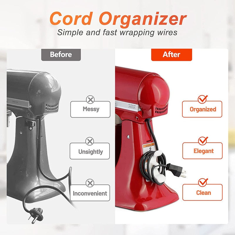 Self Adhesive Appliance Cord Holder (6 Pack) by HitMyNeed