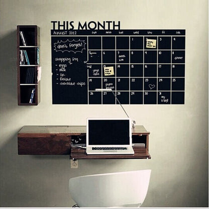 Self-Adhesive Black Chalkboard Wall Calendar by HitMyNeed