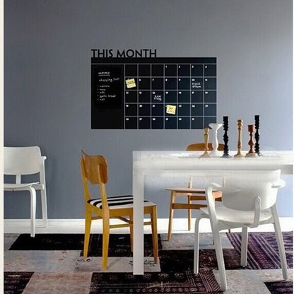 Self-Adhesive Black Chalkboard Wall Calendar by HitMyNeed