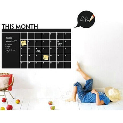 Self-Adhesive Black Chalkboard Wall Calendar by HitMyNeed