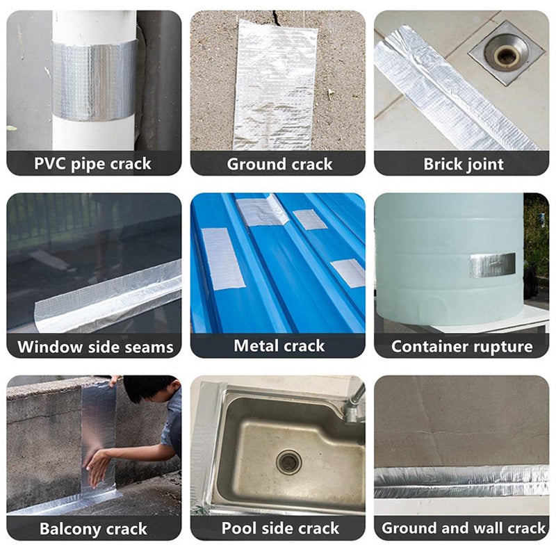 Self-Adhesive Butyl Waterproof Roof Repair Tape 2-meter-x-5cm by HitMyNeed
