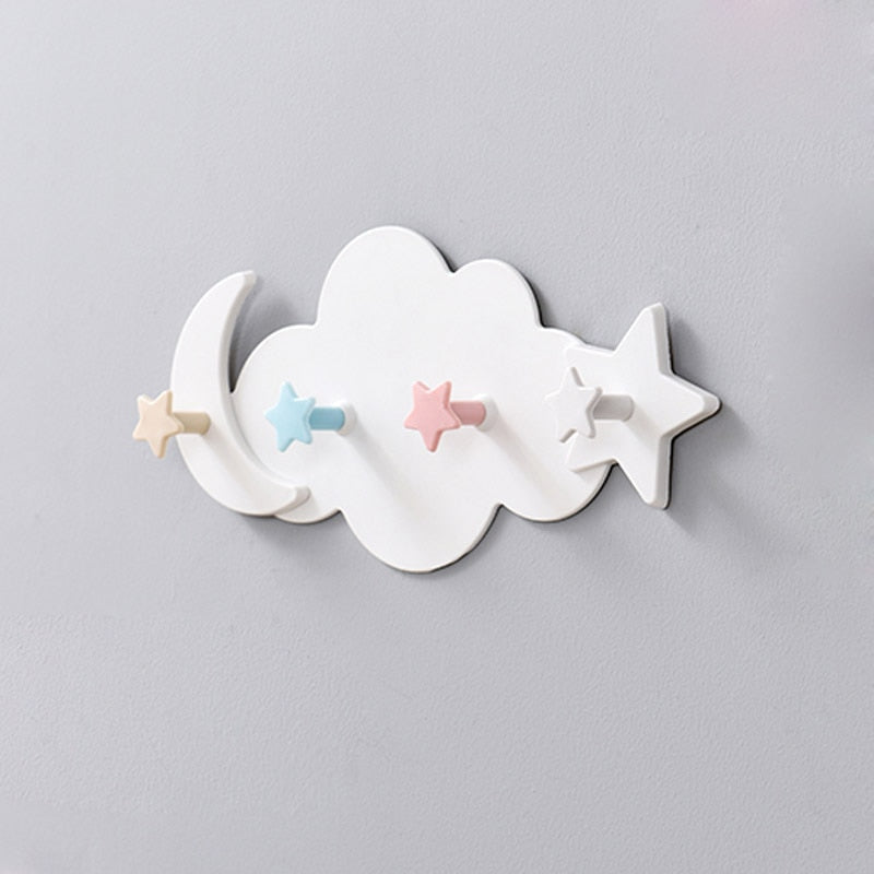 Self Adhesive Cloud Wall Hook with Star Pegs by HitMyNeed