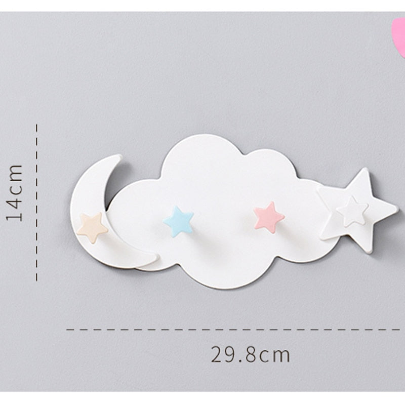 Self Adhesive Cloud Wall Hook with Star Pegs by HitMyNeed