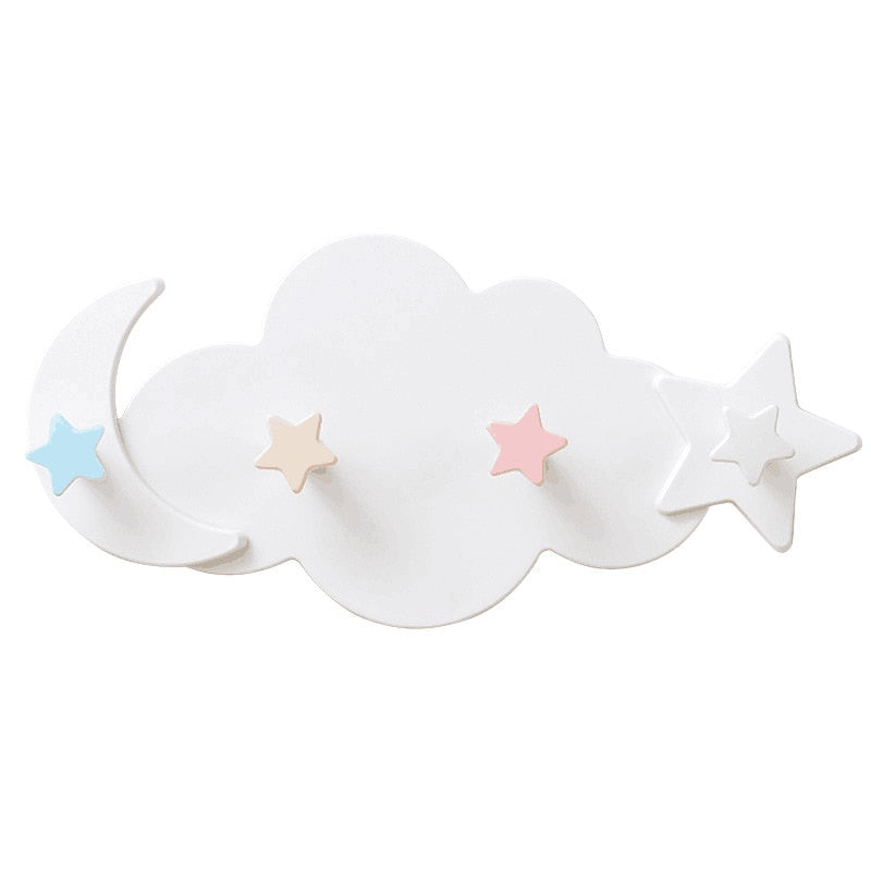 Self Adhesive Cloud Wall Hook with Star Pegs by HitMyNeed