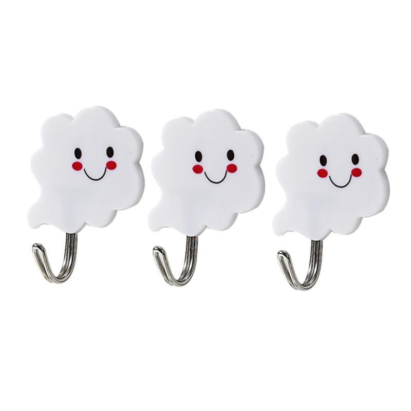 Self Adhesive Cloud Wall Hooks Set (3pcs) by HitMyNeed