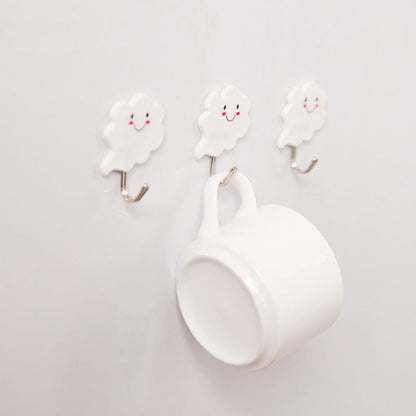Self Adhesive Cloud Wall Hooks Set (3pcs) by HitMyNeed