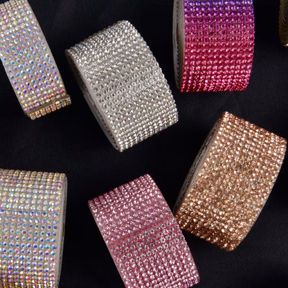 Self Adhesive Crystal Rhinestone Ribbon Sticker by HitMyNeed
