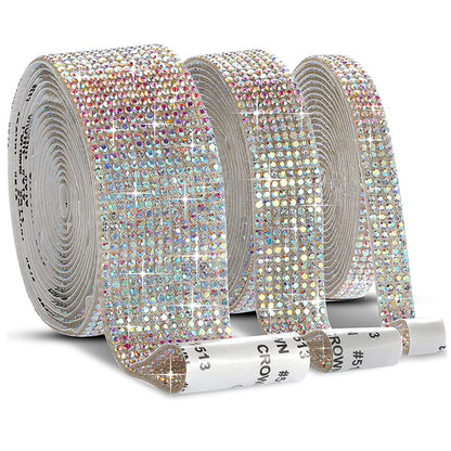 Self Adhesive Crystal Rhinestone Ribbon Sticker by HitMyNeed