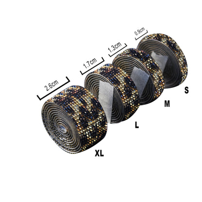 Self Adhesive Crystal Rhinestone Ribbon Sticker leopard l by HitMyNeed