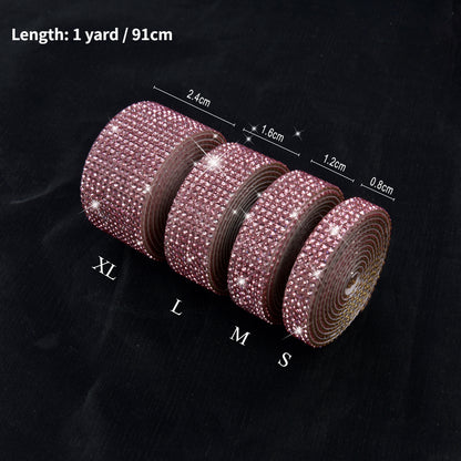 Self Adhesive Crystal Rhinestone Ribbon Sticker light-purple xl by HitMyNeed