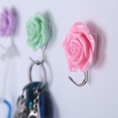 Self Adhesive Flower Wall Hooks, 2 Pack by HitMyNeed