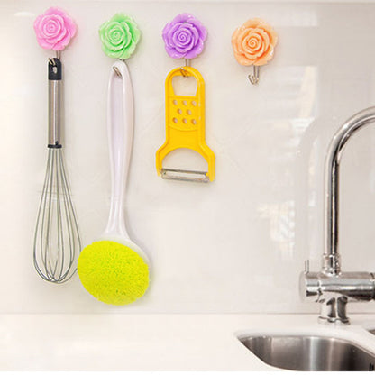 Self Adhesive Flower Wall Hooks, 2 Pack by HitMyNeed